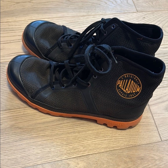 Palladium City Tech Boots Black/Orange Men's size 10.5 - Picture 4 of 11
